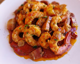 Foto del paso 9 de la receta: Gambas con panceta curada y piquillos en salsa de Oporto