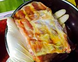 Hình bước làm 4 của món Sườn nướng tảng và khoai tây bỏ lò. 🍽🥔🍖