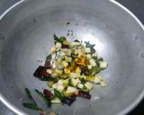 A picture of step 1 of Coconut Mango White Peas Pattani Sundal.