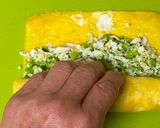 A picture of step 5 of Salad Egg Roll.