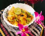 A picture of step 3 of Quinoa and mixed vegetables pulao.
