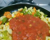 A picture of step 9 of Italian veg macaroni.