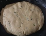 A picture of step 2 of Khooba roti with a twist of kasuri methi.