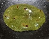 A picture of step 4 of Bathua parotha.