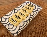A picture of step 6 of Japanese seaweed tamagoyaki - rolled omelette.