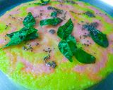 A picture of step 4 of Marble rava dhokla.