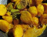 A picture of step 4 of Masala baby potatoes.