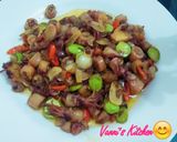 Foto langkah ke 8 dari resep Tumis cumi pete.