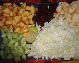 A picture of step 2 of Fruit&veg kachumber salad.