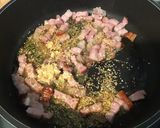 Une image de l'étape 7 de Lentilles brunes au lard, courgettes, pancetta et épices.