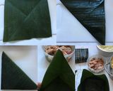 A picture of step 5 of Bánh Chưng (Vietnamese Sticky Rice Cake).