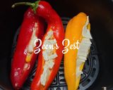 A picture of step 3 of Air Fryer Cheese and Corn Stuffed Palermo Peppers.