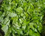 A picture of step 1 of Spinach soup (palak soup).