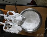 A picture of step 2 of Nutella milkshake.