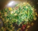 A picture of step 1 of Egg with palak poriyal.