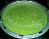 A picture of step 4 of Spinach dhokla.