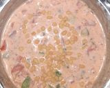 A picture of step 2 of Boondi veg raita.