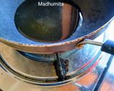 A picture of step 2 of Sabudana Upma.
