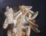 A picture of step 1 of Fry raw banana dip with white sauce.