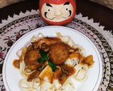 A picture of step 3 of Fettuccine Pasta With Meatball.