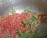 A picture of step 7 of Sooji Ring Chilli Masala.