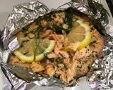 Foto del paso 8 de la receta: Salmón a las Hierbas Finas Empapelado a la Sonorense