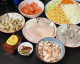 Hình bước làm 1 của món Soup hải sản cay