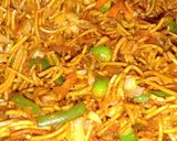 A picture of step 8 of Chinese Bhel.