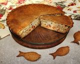 Foto del paso 10 de la receta: 🥧🐟 Tarta de merluza con masa integral 🥧Tarta de Vigilia 🐟🥧
