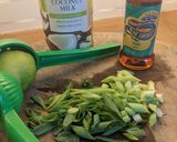 A picture of step 6 of Sweet potato and coconut green thai curry soup.