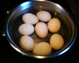 Foto del paso 1 de la receta: Huevos de corral cocidos sobre salsa de rábano negro crudo