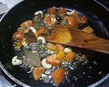 A picture of step 1 of Smoked Paneer with Curry.