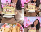 Foto del paso 38 de la receta: Memory Cake de Vainilla, Dulce de Leche y Buttercream de Chocolate Blanco (Torta de cumpleaños)