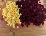 A picture of step 2 of Beetroot panner sandwich.