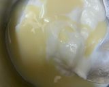 A picture of step 4 of Mango yoghurt Popsicles.