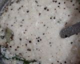 A picture of step 4 of Appam Kerala style with Coconut Chutney.