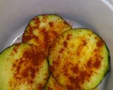 A picture of step 2 of Brinjal Fry.