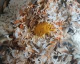 A picture of step 9 of Mushroom pulao.