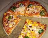 A picture of step 5 of Corn and capsicum pizza.