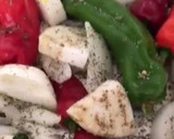 Foto del paso 3 de la receta: Verduras (cebollas, pimientos y berenjena) al horno, en papillote