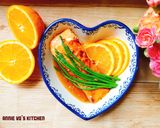 Hình bước làm 5 của món Cá hồi sốt cam