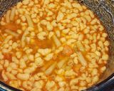 Zöldbableves galuskával recept fázis 3 fotója
