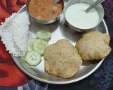 A picture of step 6 of Navratri special thali.