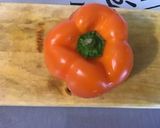 Une image de l'étape 4 de Salade de riz rouge au concombre, poivron orange et tomates Tiverta.