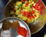 A picture of step 1 of Chana Chaat.