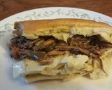 A picture of step 6 of Crock pot Chicago style Italian beef sandwich.
