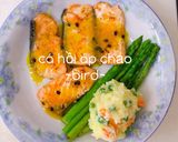 Hình bước làm 5 của món Cá Hồi áp chảo sốt Chanh Dây 🍋🍋