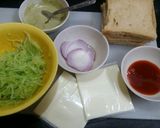 A picture of step 1 of Cucumber Sandwich.