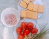 Hình bước làm 1 của món Đậu Hũ Nhồi Thịt Xay