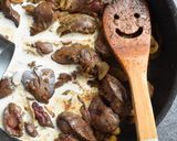 A picture of step 5 of Ultimate creamy chicken livers.
